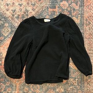 Universal Thread Black Gauze Top